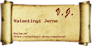 Valentinyi Jerne névjegykártya